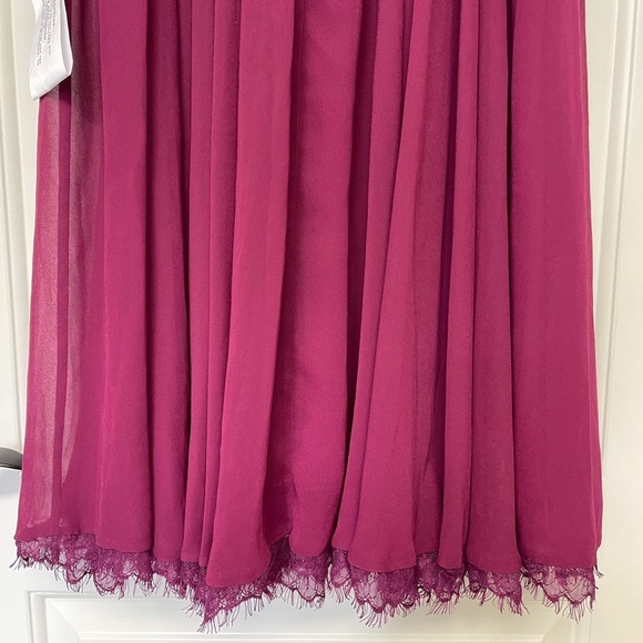 Dress the Population Corey Dark Magenta Fit & Flare Dress - Picture 7 of 10